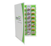 Paquete de blíster de farmacia de sellado en frío XL de 4 veces al día, semanal, paquete de tarjetas para píldoras, folleto de dos piezas, fácil y no necesita equipo adicional (4 veces al día semanal,