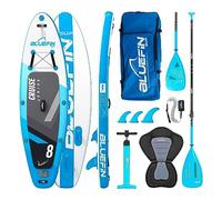 Paquete de Bluefin SUP Cruise | Tabla de Paddle Surf Hinchable | Remo de Fibra de Vidrio | Kit de Conversión a Kayak | Accesorios Completos | Varias Medidas: 10’8, 12’, 15’, 8' niño/a | Junior 240 cm