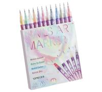 Paquete de bolígrafos de color Hand Beauty, juego de 12 colores para decoración de secado rápido, herramientas de manualidades de contorno suave, suministros de práctica de salón para niños y adultos