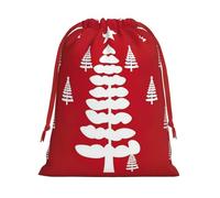 Paquete de bolsas de regalo reutilizables con estampado de árbol de Navidad, bolsas de regalo para mujeres, Navidad, cumpleaños, bolsas con cordón