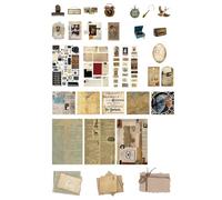 Paquete de calcomanías para álbumes de recortes, suministros de diarios basura, planificador escolar antiguo para diarios de viñetas, invitaciones de boda