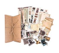Paquete de calcomanías para álbumes de recortes, suministros de diarios basura, planificador escolar antiguo para diarios de viñetas, invitaciones de boda