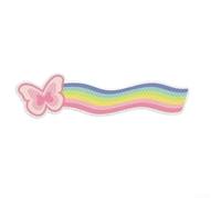 Paquete de calcomanías reflectantes para casco compatible con motocicletas con corazones, mariposas, estrellas, arco iris, flores para uso de día y noche (arco iris)
