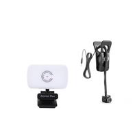 Paquete de cámara central Deluxe - Cámara web HD 1080p de pantalla media, anillo de luz LED, funda de transporte, kit de iluminación de conferencias para reuniones de zoom y videollamadas