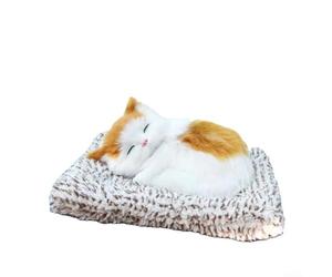 Paquete de carbón para interior de coche con bonita almohadilla de tela animal para absorción física de formaldehído y compuestos volátiles (gato amarillo y blanco)