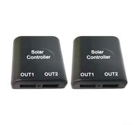 Paquete de cargador solar USB dual 2 unids regulador de voltaje 5V 2 4A para carga de teléfono compatible con protección contra sobrecorriente y temperatura