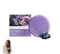 Paquete de champú y acondicionador en barra de arándanos, jabones naturales de arándanos, limpieza profunda e hidratación, cuidado para cabello seco y debilitado