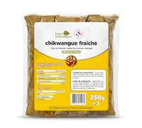 Paquete de Chikwangue fresco tradicional 3 x 250 g cocinado en Francia - Pan de yuca - Yuka - Kwanga - Chikwang - Bobolo - Rico en fibras - 100% yuca - Sin conservantes (lote de 10 chikwangues)