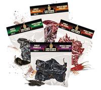Paquete de chiles secos enteros mexicanos. Ancho, Guajillo, Arbol y Pasilla (300 g en total). Todos los chiles naturales básicos para un auténtico sabor mexicano. Ideal para tacos Birria, mole
