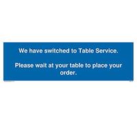 Paquete de cinco - Hemos cambiado al servicio de mesa. Espere a su mesa para realizar su pedido. Firma - 300x100m.