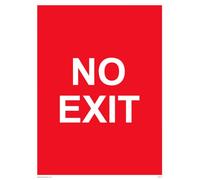 Paquete de cinco signos de fondo rojo sin salida - 150 x 200 mm - A5P