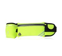 Paquete de cintura de fitness reflectante de alta visibilidad para actividad al aire libre diseño impermeable cinturón ajustable bolsa de la cintura del teléfono impermeable, verde, No water bottle