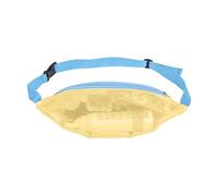 Paquete De Cintura De Malla - Bolsa De Playa Ajustable De Malla De Hombro | Bolsa De Concha De Malla De Gran Capacidad Para Natación, Vacaciones, Viajes, Picnic, Playa, Sal, Cinta azul amarillo, Se