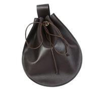Paquete de cintura medieval retro riñonera bolsa de cintura LARP Renaissances accesorios de disfraz mujeres hombres cuero Fannys Pack, marrón