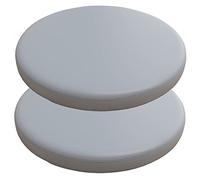 Paquete de cojines redondos impermeables de piel sintética, parte inferior antideslizante, perfectos para taburetes de bar, sillas de comedor, jardín y balcón, 40 cm de diámetro