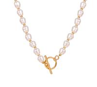 Paquete de collar de perlas para mujer, a la moda, con hebilla, amor, colgante, cadena de Internet, rojo, viento frío, suéter, cadena 9/11, Zinc, No es una piedra preciosa