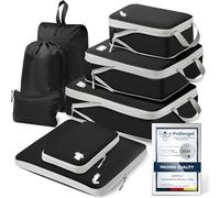 Paquete de compresión, cubos para mochila, 8, negro