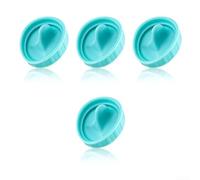 Paquete de cuatro anillos de sellado de silicona a prueba de fugas para botellas de 40 onzas, diseñados para un rendimiento constante (azul)