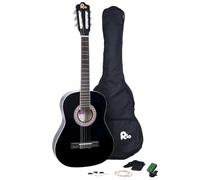 Paquete de cuerdas de nailon para guitarra clásica de tamaño completo 4/4, incluye funda, correa, púa, afinador y DVD para aprender a tocar la guitarra
