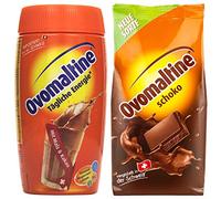 Paquete de degustación Bebida ovomaltina en polvo, paquete de 2, 450 g de chocolate en polvo, 500 g de estaño en polvo Cassic