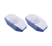 Paquete de dos reguladores giratorios de 220 V 2 A para bombillas LED y incandescentes, voltaje y temperatura ajustables, material ABS (blanco)