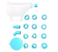 Paquete de embudo de aceite de plástico de 15 piezas que consta de 1 embudo y 14 adaptadores para funciones de llenado y drenaje de aceite de motor