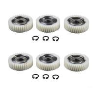 Paquete de engranajes rectos de nailon 36T, 6 unidades para trenes de engranajes planetarios de motor de cubo de bicicleta eléctrica y conjuntos equipados con rodamientos 608 (engranaje)