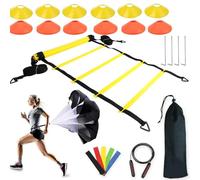 Paquete de Entrenador de Trabajo de pies: Juego de Varillas Laterales modulares, Barras de Equilibrio rápido, Varillas atléticas de Ritmo, sesión de coordinación Lateral reactiva Modular, Curso de