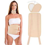 Paquete de envoltura de aceite de ricino orgánico, kit de compresa de aceite de ricino reutilizable con correas elásticas ajustables para los hombros - Castor de franela orgánica - Impermeable y a