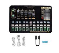 Paquete de Equipo de Podcast, Micrófono de Condensador Profesional BM 800 inalámbrico V10 Pro Tarjeta de Sonido for PC Ordenador teléfono Karaoke en Vivo Cantando Juegos(Blue BM800 V10XPRO)