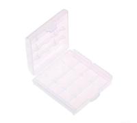 Paquete de estuche de plástico transparente para pilas AA AAA, juego de cajas de almacenamiento entrelazadas, soporte recargable, organizador de viaje, guarda celda seca