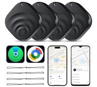 Paquete de Etiquetas-4 del rastreador de Aire, localizador del Elemento del buscador de Llaves Impermeable de la Etiqueta Inteligente del rastreador de Bluetooth en Todo el Mundo para Las Llaves