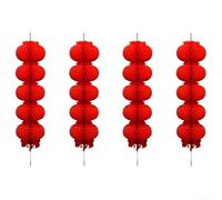 Paquete de faroles de Año Nuevo chino, 50/30/20/10 luces decorativas de PVC rojo de 15-50 cm de diámetro para festivales, bodas, fiestas, decoración de jardín (diámetro 40, 20 unidades)