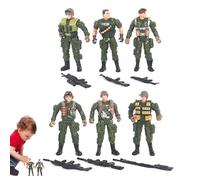 Paquete de figuras militares - Modelos de soldados, mini figuras coleccionables, juego de acciones seguras | Accesorio de juegos educativos para niños para juegos imaginativos, actividades en el aula