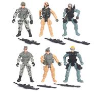 Paquete de figuras militares - Modelos de soldados, mini figuras coleccionables, juego de acciones seguras | Accesorio de juegos educativos para niños para juegos imaginativos, actividades en el aula