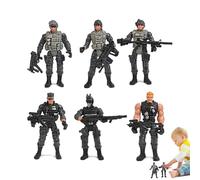 Paquete de figuras militares - Modelos de soldados, mini figuras coleccionables, juego de acciones seguras | Accesorio de juegos educativos para niños para juegos imaginativos, actividades en el aula