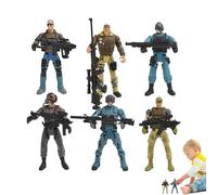 Paquete de figuras militares - Modelos de soldados, mini figuras coleccionables, juego de acciones seguras | Accesorio de juegos educativos para niños para juegos imaginativos, actividades en el aula