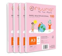 Paquete de folios A3 de 100gr con 1000 Hojas Blancas, Papel Multifuncional para Uso Escolar y Entornos Laborales. Ideal con impresoras láser, de inyección o fotocopiadoras - Ofituria