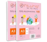 Paquete de folios A3 de 100gr con 500 Hojas Blancas, Papel Multifuncional para Uso Escolar y Entornos Laborales. Ideal con impresoras láser, de inyección o fotocopiadoras - Ofituria