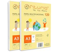 Paquete de folios A3 de 120gr con 500 Hojas Blancas, Papel Multifuncional para Uso Escolar y Entornos Laborales. Ideal con impresoras láser, de inyección o fotocopiadoras - Ofituria