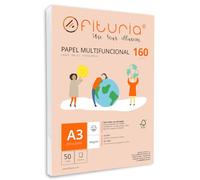 Paquete de folios A3 de 160gr con 50 Hojas Blancas, Papel Multifuncional para Uso Escolar y Entornos Laborales. Ideal con impresoras láser, de inyección o fotocopiadoras - Ofituria
