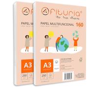 Paquete de folios A3 de 160gr con 500 Hojas Blancas, Papel Multifuncional para Uso Escolar y Entornos Laborales. Ideal con impresoras láser, de inyección o fotocopiadoras - Ofituria