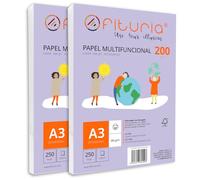 Paquete de folios A3 de 200gr con 500 Hojas Blancas, Papel Multifuncional para Uso Escolar y Entornos Laborales. Ideal con impresoras láser, de inyección o fotocopiadoras - Ofituria