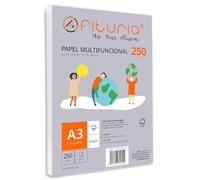 Paquete de folios A3 de 250gr con 250 Hojas Blancas, Papel Multifuncional para Uso Escolar y Entornos Laborales. Ideal con impresoras láser, de inyección o fotocopiadoras - Ofituria