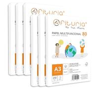 Paquete de folios A3 de 80gr con 1500 Hojas Blancas, Papel Multifuncional para Uso Escolar y Entornos Laborales. Ideal con impresoras láser, de inyección o fotocopiadoras - Ofituria (A3, 1500h)