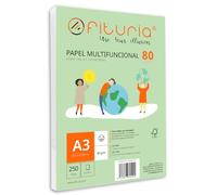 Paquete de folios A3 de 80gr con 250 Hojas Blancas, Papel Multifuncional para Uso Escolar y Entornos Laborales. Ideal con impresoras láser, de inyección o fotocopiadoras - Ofituria