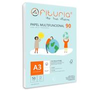 Paquete de folios A3 de 90gr con 50 Hojas Blancas, Papel Multifuncional para Uso Escolar y Entornos Laborales. Ideal con impresoras láser, de inyección o fotocopiadoras - Ofituria