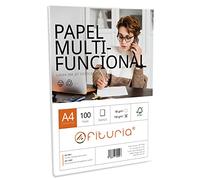 Paquete de folios A4 con 100 Hojas Blancas, Papel Multifuncional para Uso Escolar y Entornos Laborales. Ideal con impresoras láser, de inyección o fotocopiadoras - Ofituria (100 g/m2)