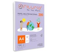 Paquete de folios A4 de 200gr con 100 Hojas Blancas, Papel Multifuncional para Uso Escolar y Entornos Laborales. Ideal con impresoras láser, de inyección o fotocopiadoras - Ofituria