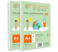 Paquete de folios A4 de 80gr con 500 Hojas Blancas, Papel Multifuncional para Uso Escolar y Entornos Laborales. Ideal con impresoras láser, de inyección o fotocopiadoras - Ofituria
